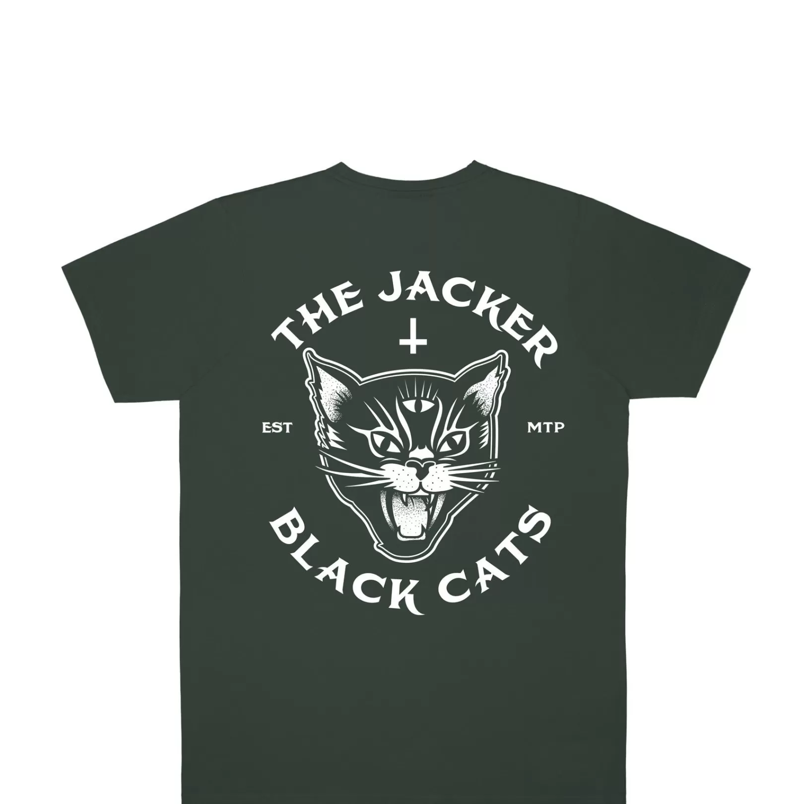 Jacker T-Shirts>Black Cats-T-Shirt-Dark Green