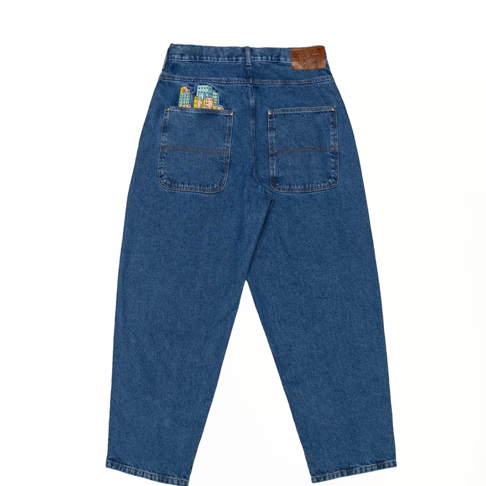 Jacker Pantalons & Shorts>City Tour Denim Baggy Pant-Blue