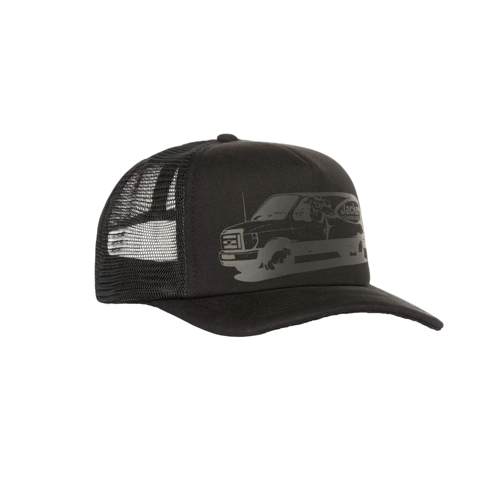 Jacker Headwear>Cleaner Trucker Cap-Black