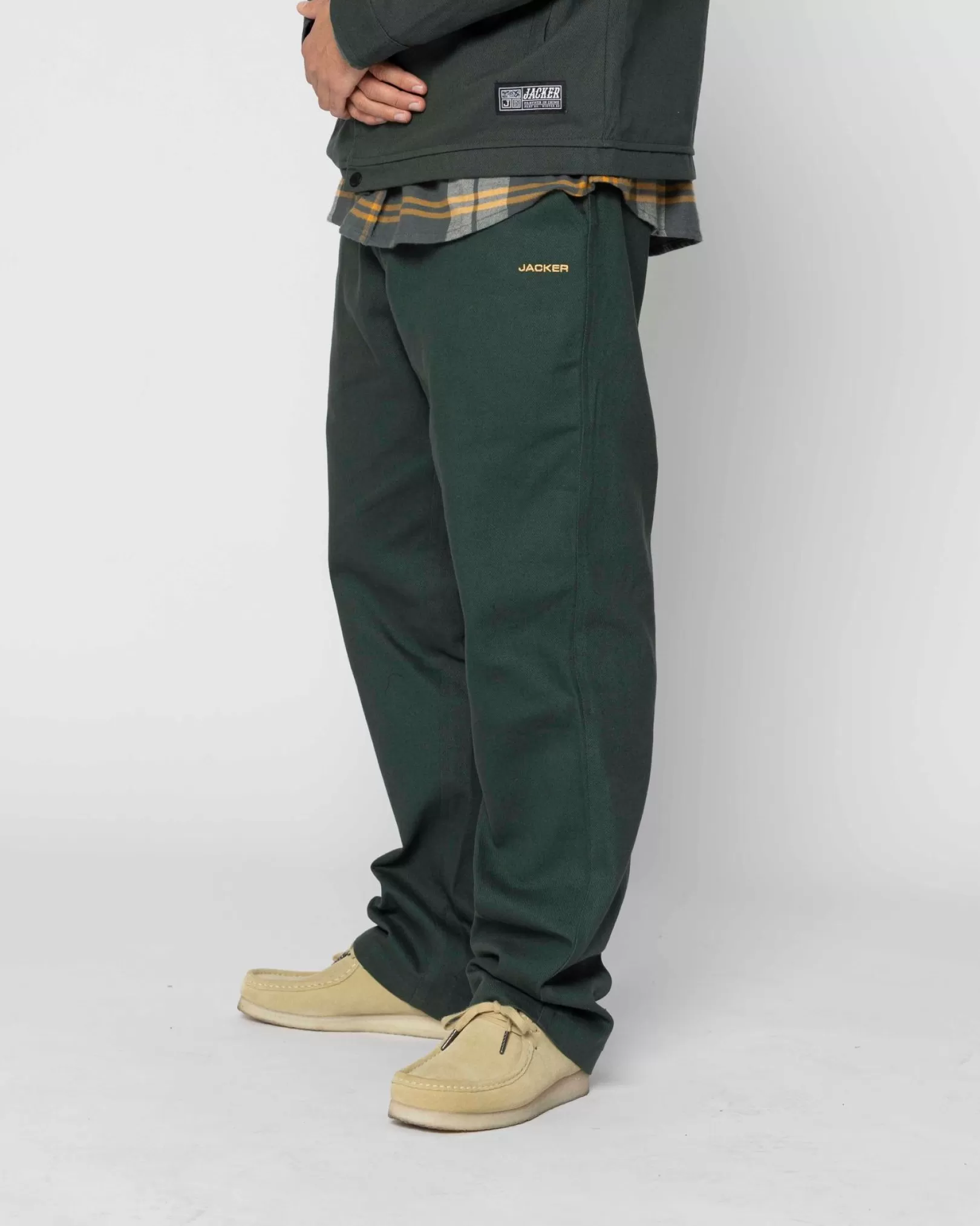 Jacker Pantalons & Shorts>Hustler Service Chino-Pant-Green