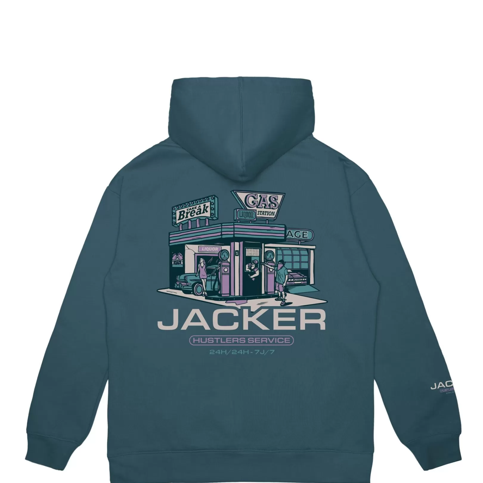 Jacker Sweats>Hustler Service-Hoodie-Blue