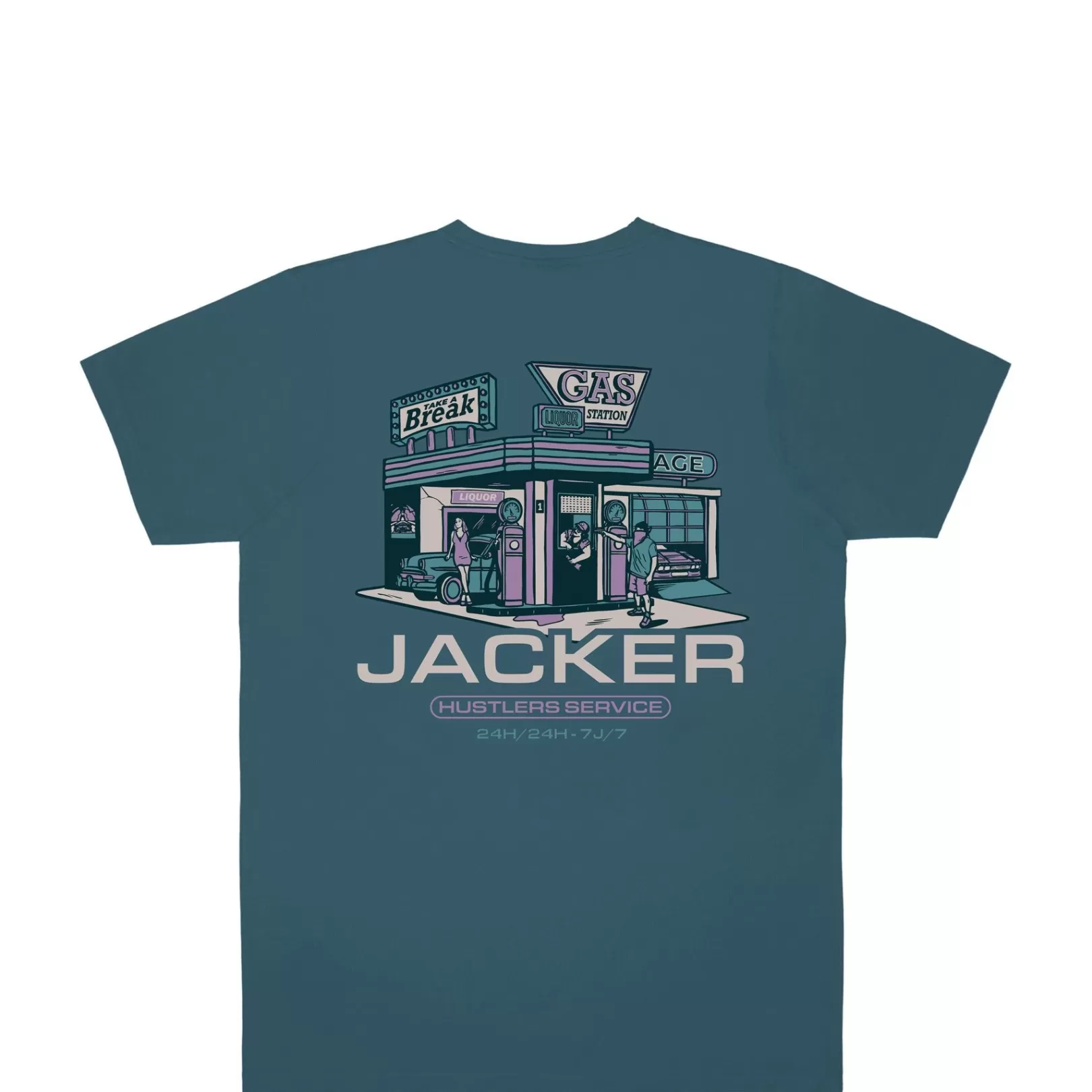 Jacker T-Shirts>Hustler Service-T-Shirt-Blue