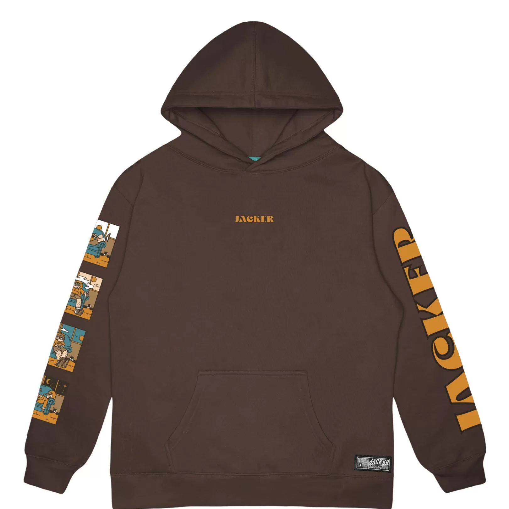 Jacker Sweats>Lazy-Hoodie-Brown