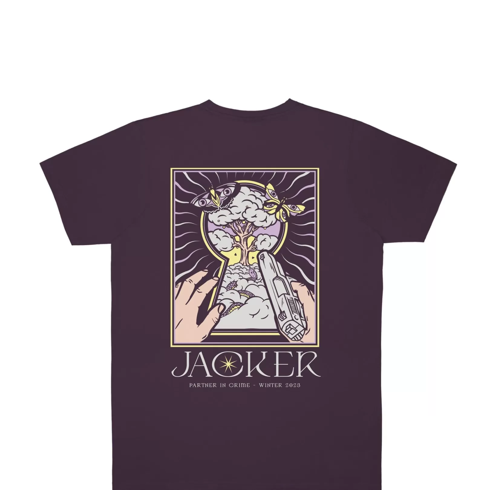 Jacker T-Shirts>Paradise-T-Shirt-Purple