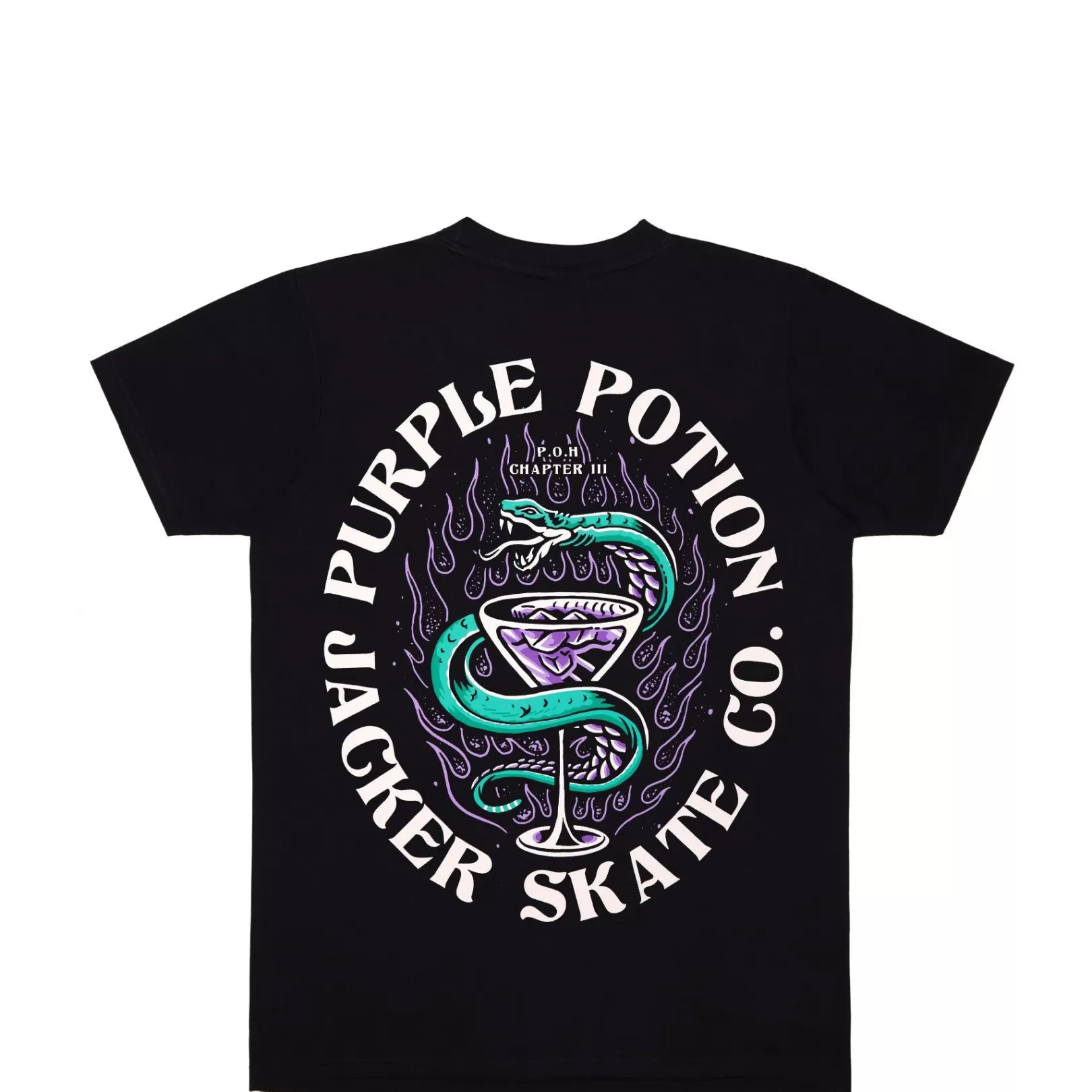 Jacker T-Shirts>Purple Potion-T-Shirt-Black