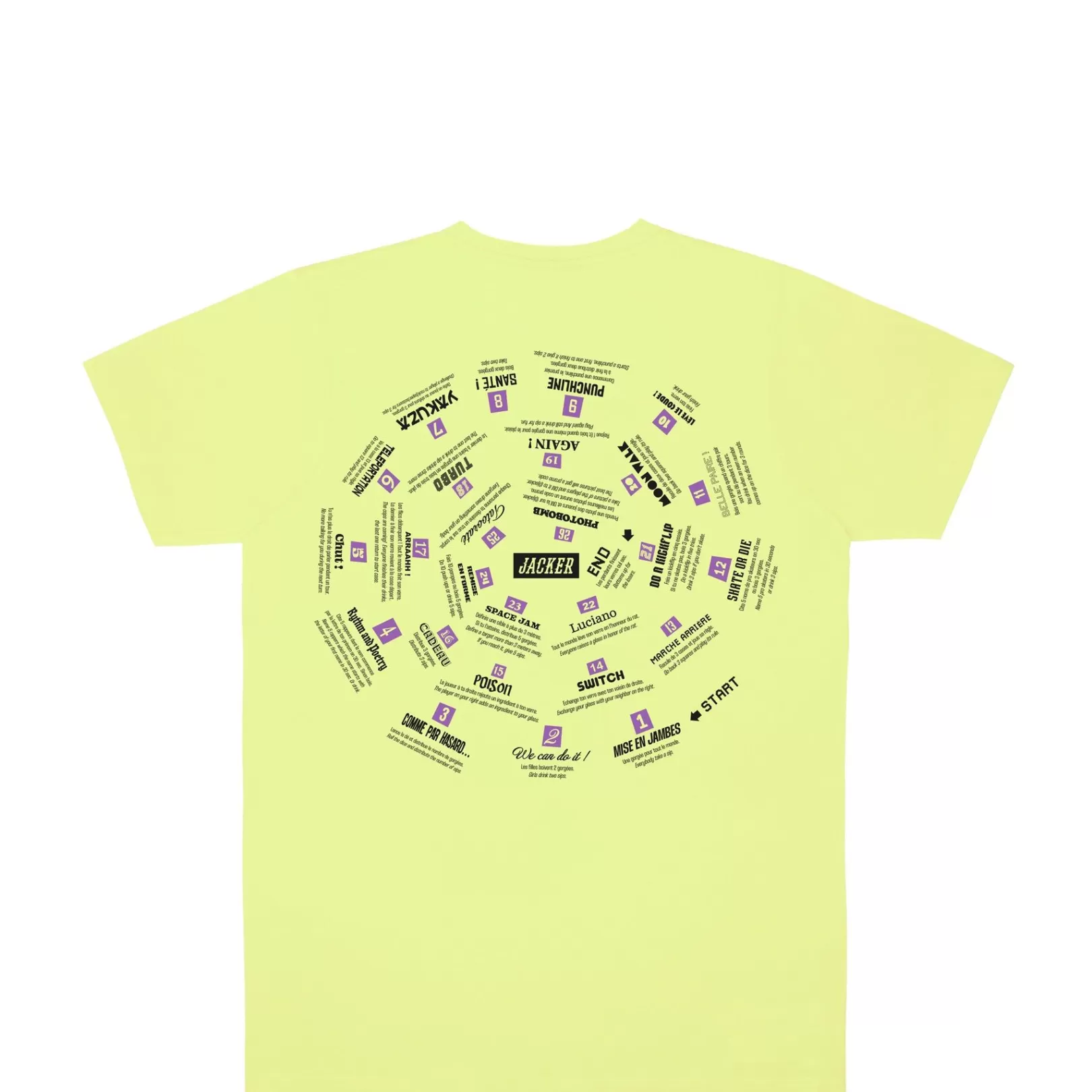 Jacker T-Shirts>Spiral Game-T-Shirt-Lemon Green