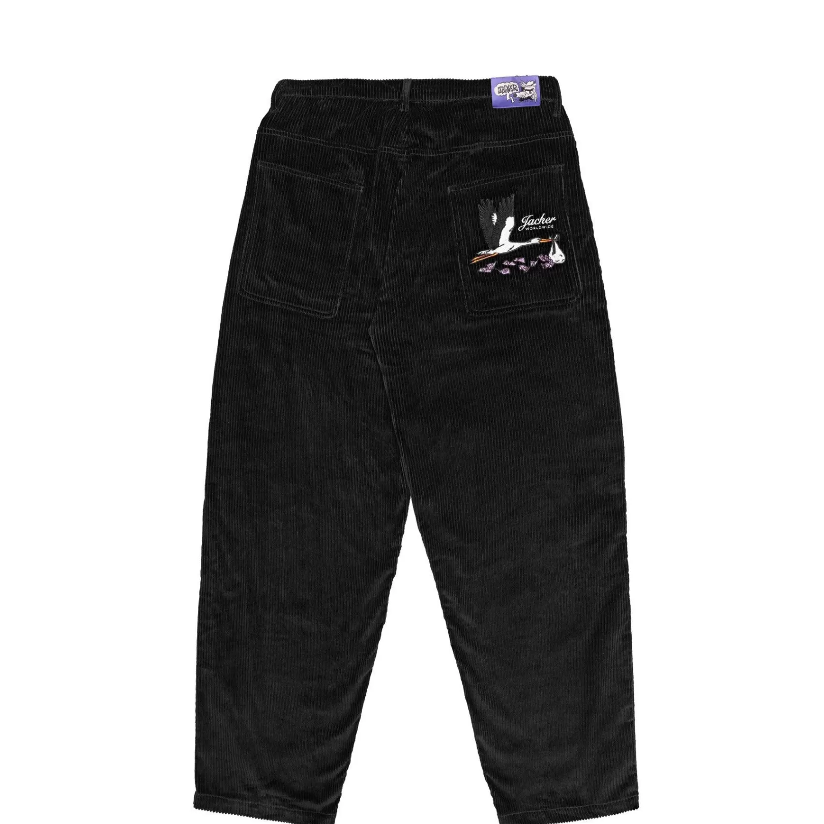 Jacker Pantalons & Shorts>Stork Corduroy-Baggy Pant-Black