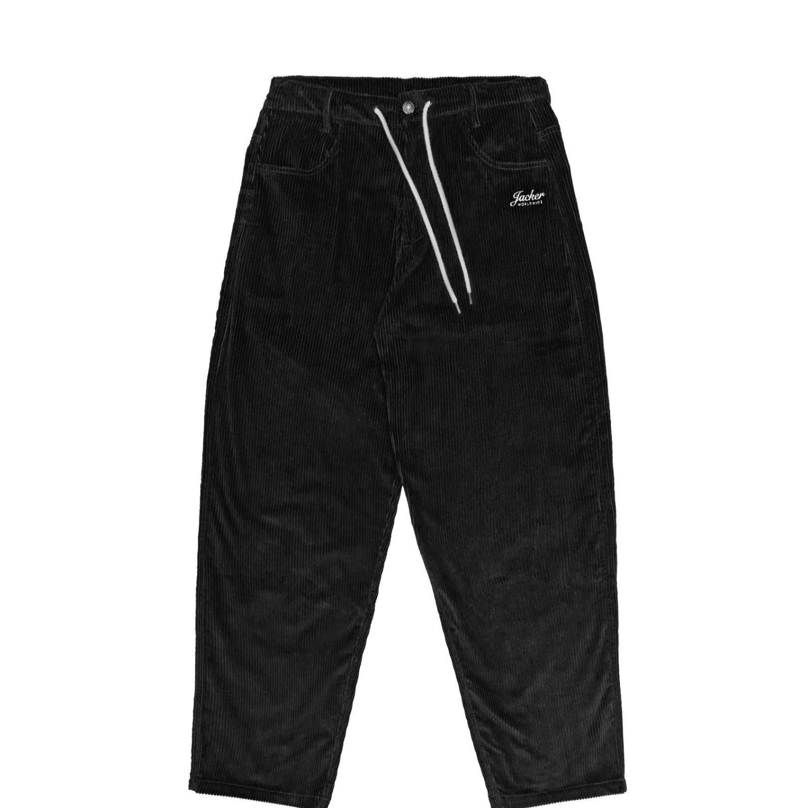 Jacker Pantalons & Shorts>Stork Corduroy-Baggy Pant-Black