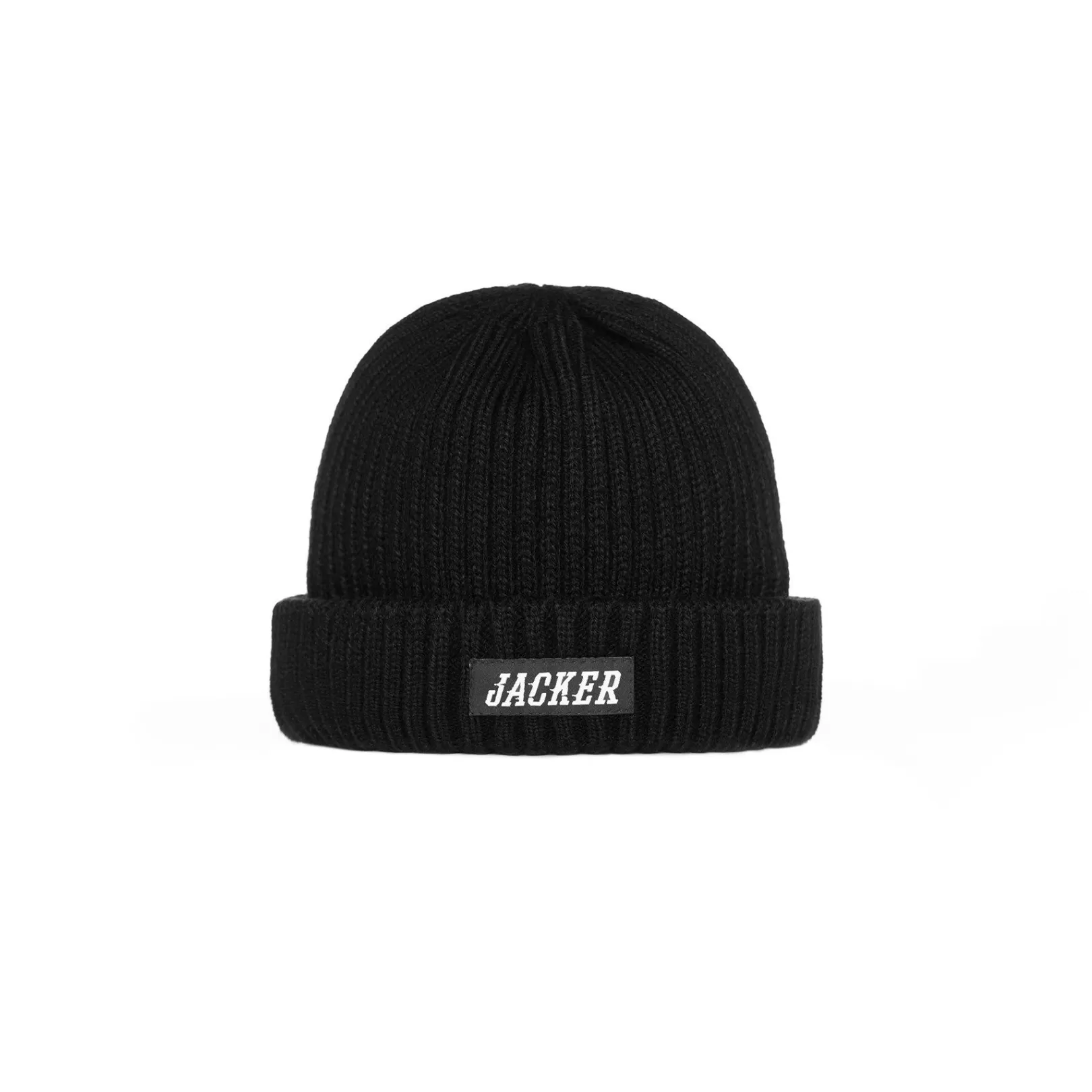 Jacker Headwear>Team Logo-Short Beanie-Black