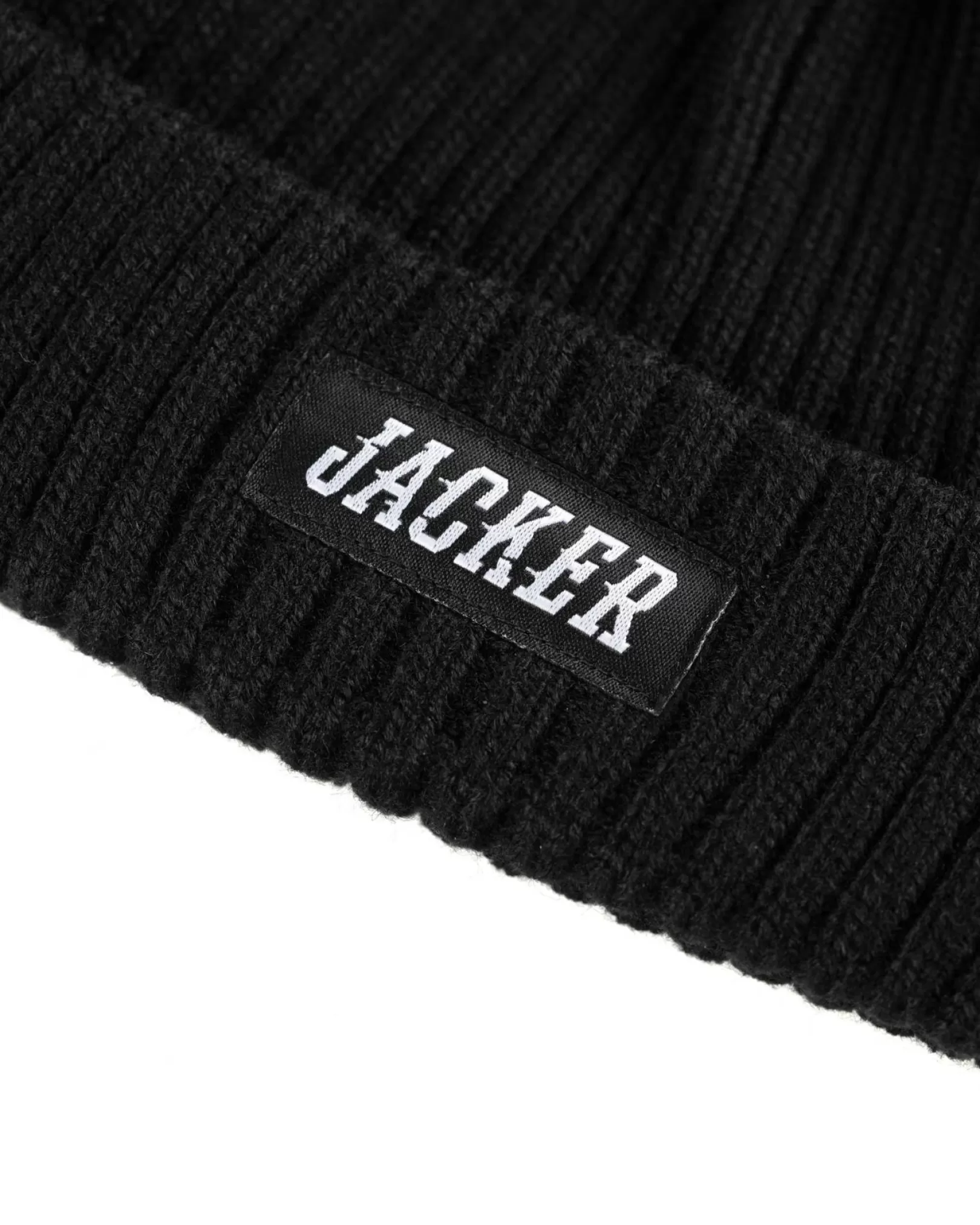 Jacker Headwear>Team Logo-Short Beanie-Black